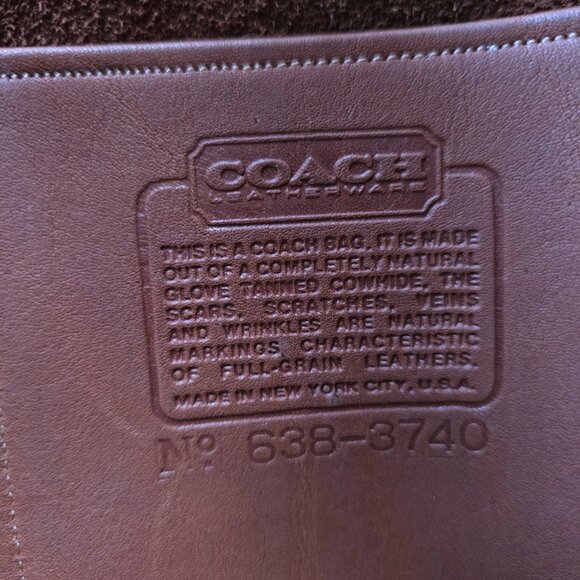 Vintage Coach Brown Leather Business Bag - Picture 16 of 16